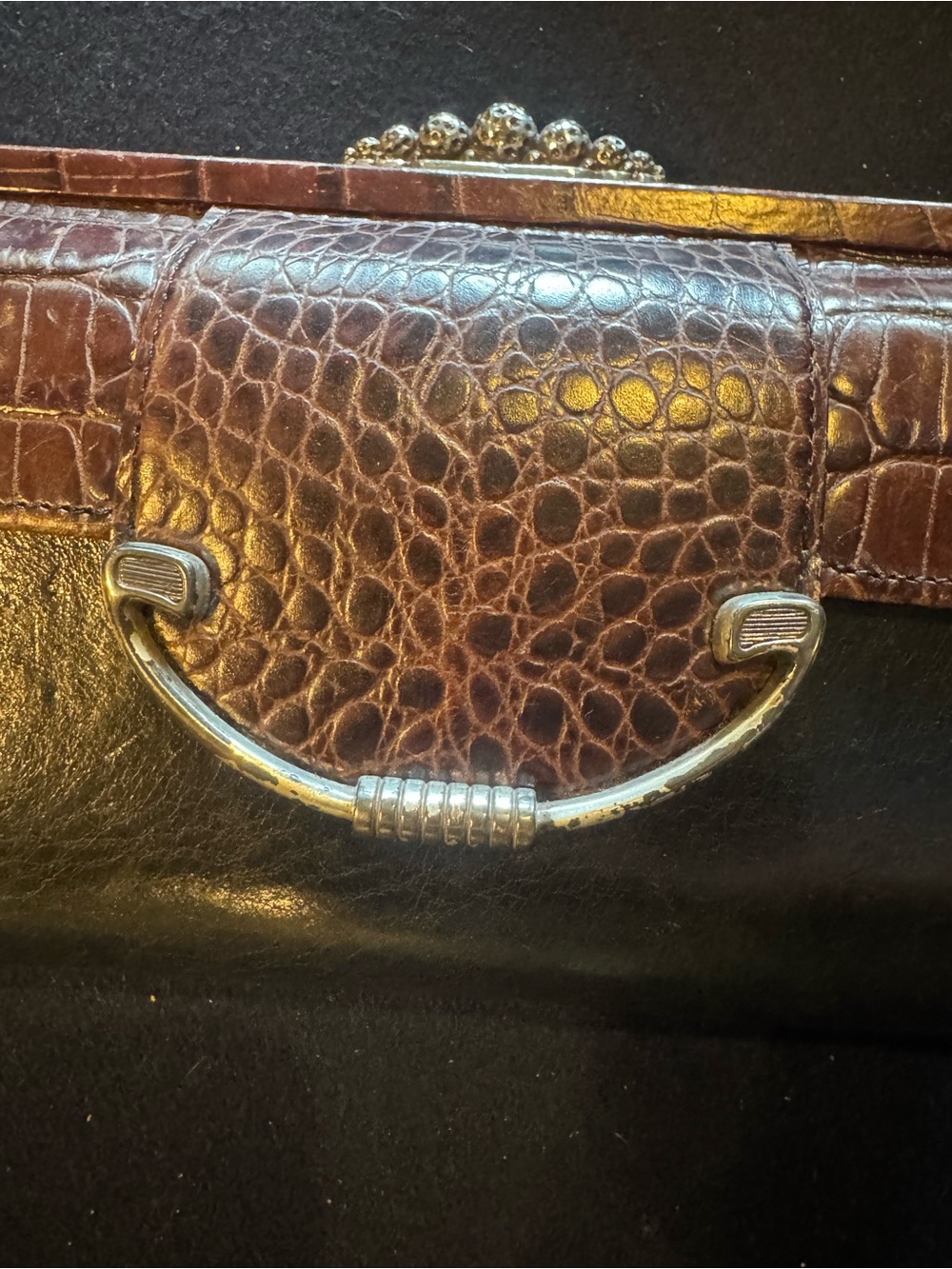 Brighton Golf Two-Tone Brown and Black Leather Wallet Set - Picture 14 of 14